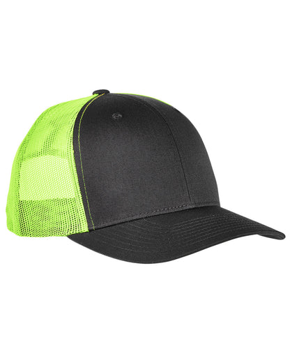 Bandit Cheap Custom Hat Affordable Yupoong Mens Adjustable Trucker Hat Green