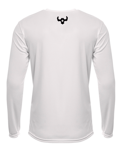 Affordable Custom Apparel Long Sleeve High Performance White VQRO Shirt Outdoors and Fishing