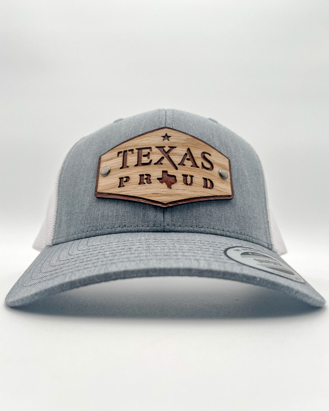 Affordable Custom Hats & Caps Cheap Original Texas Proud Edition Real Wood & Leather Patch Hat Retro Trucker Mesh Cap