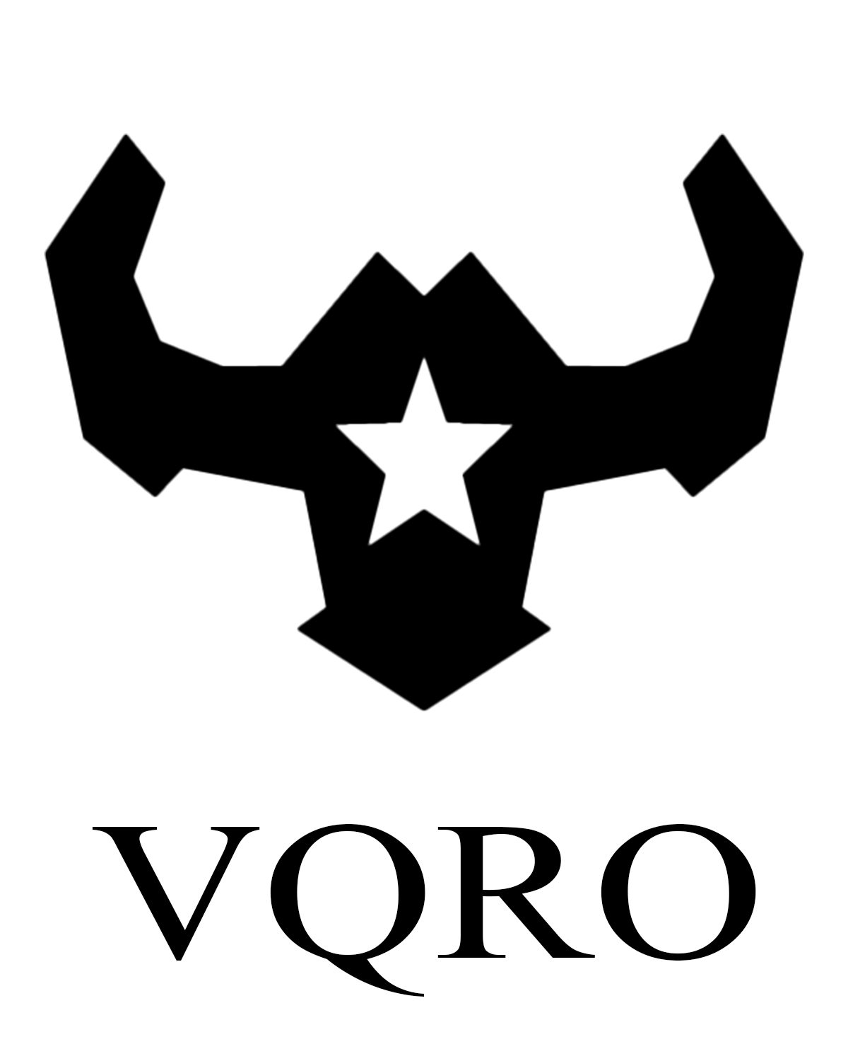 Affordable Custom Apparel VQRO Affordable Custom Apparel Original White VQRO Bull Chest Emblem T-Shirt 