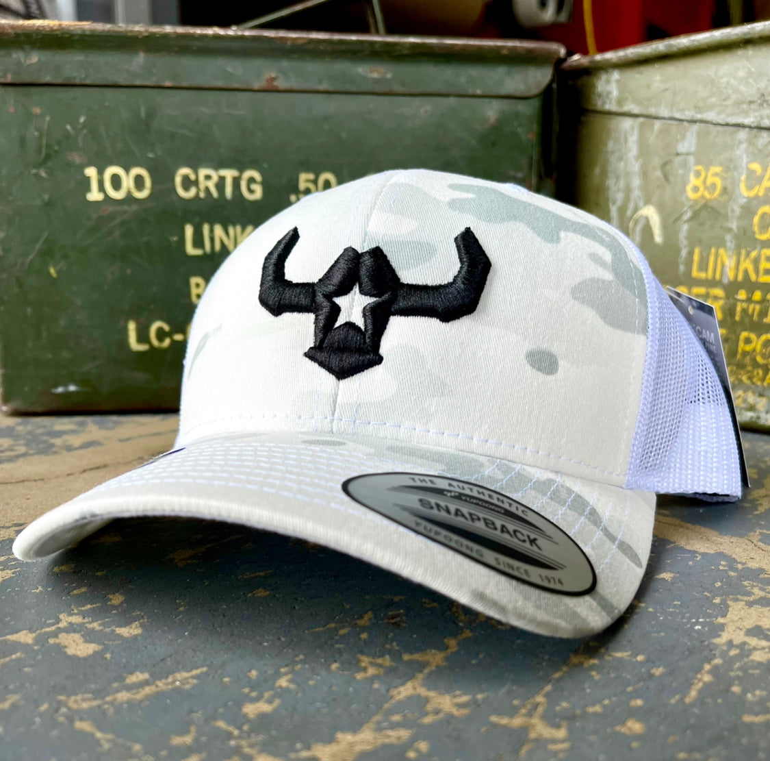 Affordable Custom Hats & Caps Yupoong 6606MC MultiCam Camo Retro Trucker Hat Cap Affordable Apparel